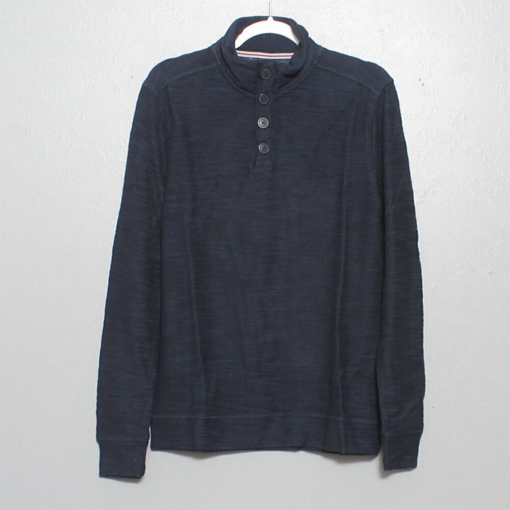 Flag and anthem nwt navy button chunky sweater